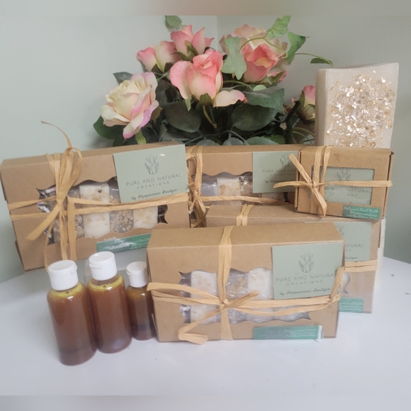 PureandNatural Goat Milk Soap gift box aprox 4 oz w pouch & dish Gift Box - Picture 12 of 12